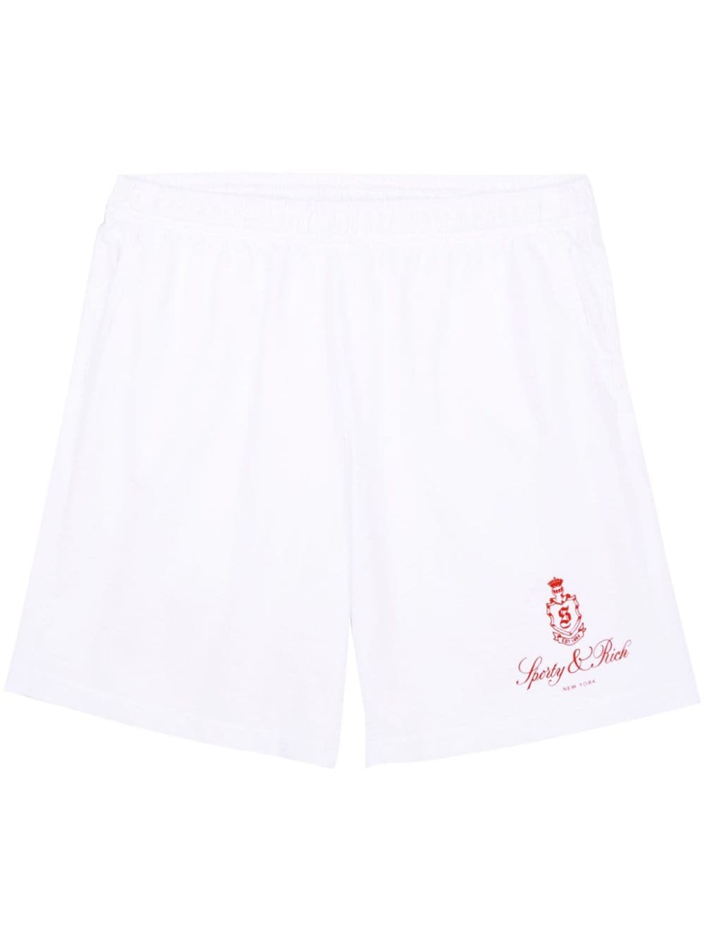 Sporty & Rich Vendome cotton track shorts - White von Sporty & Rich