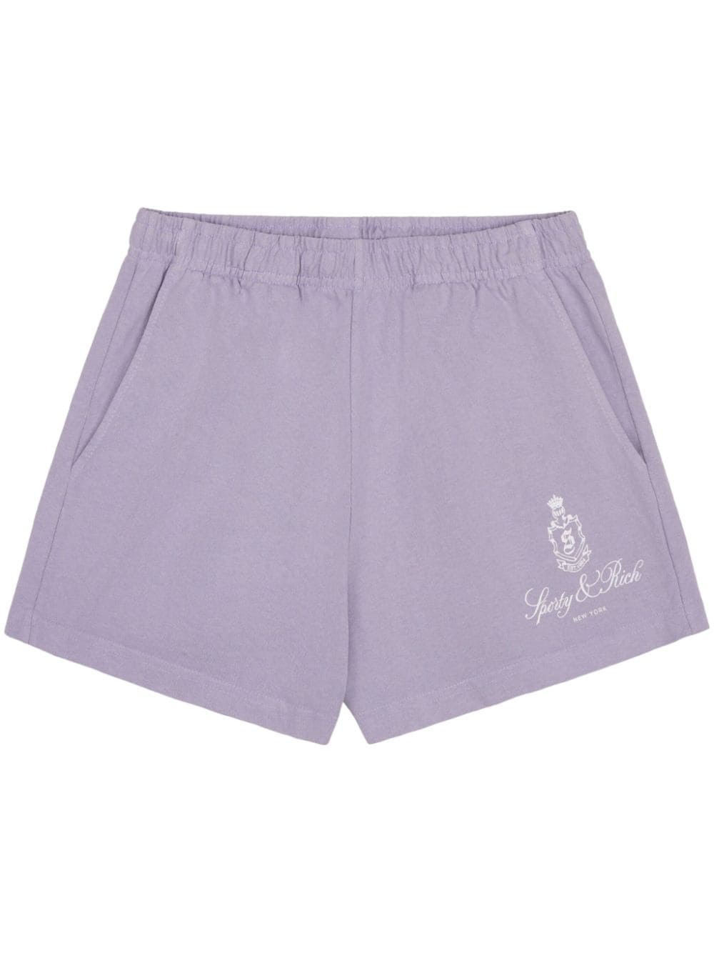 Sporty & Rich Vendome logo-embroidered shorts - Purple von Sporty & Rich