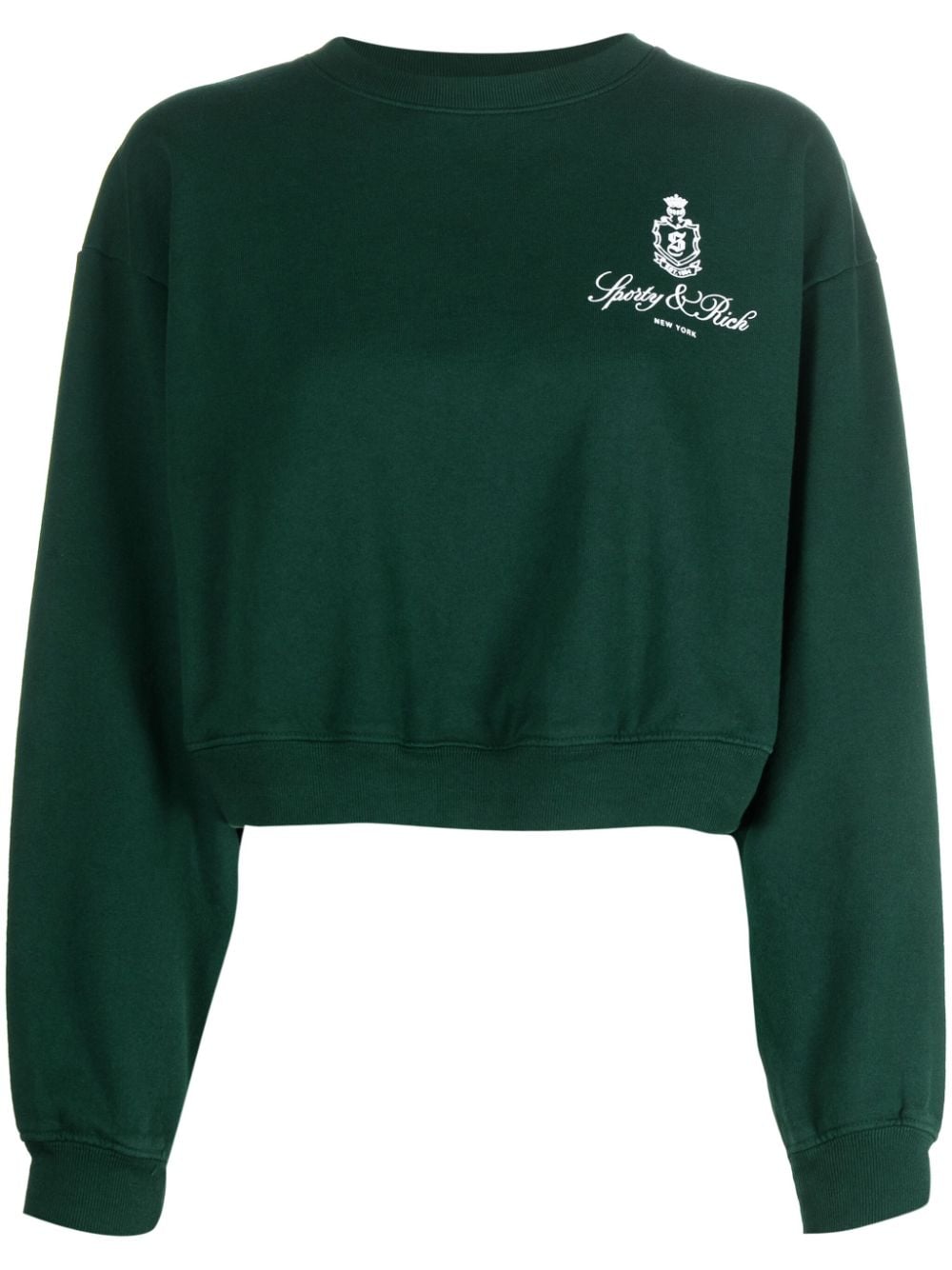 Sporty & Rich Vendome logo-print cotton sweatshirt - Green von Sporty & Rich