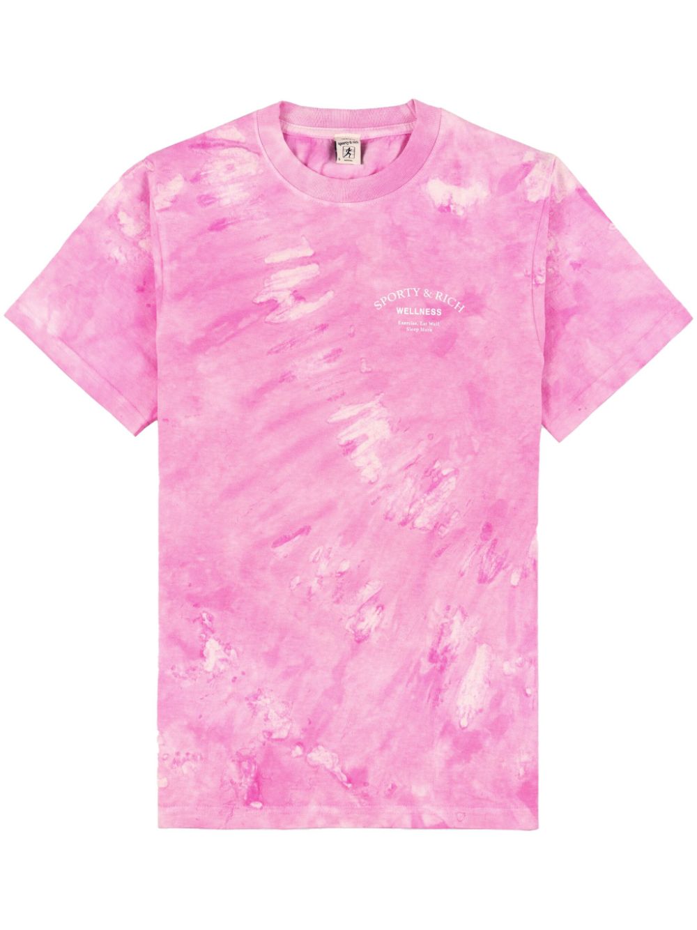Sporty & Rich Wellness Studio tie-dye T-shirt - Pink von Sporty & Rich