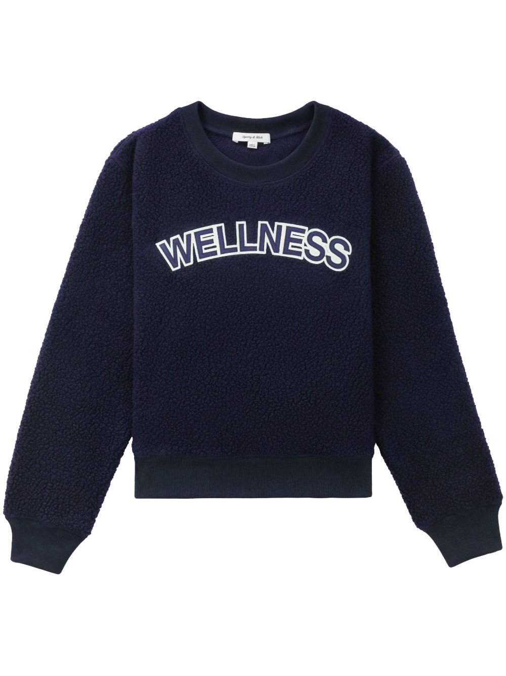 Sporty & Rich Wellness bouclé cropped sweatshirt - Blue von Sporty & Rich