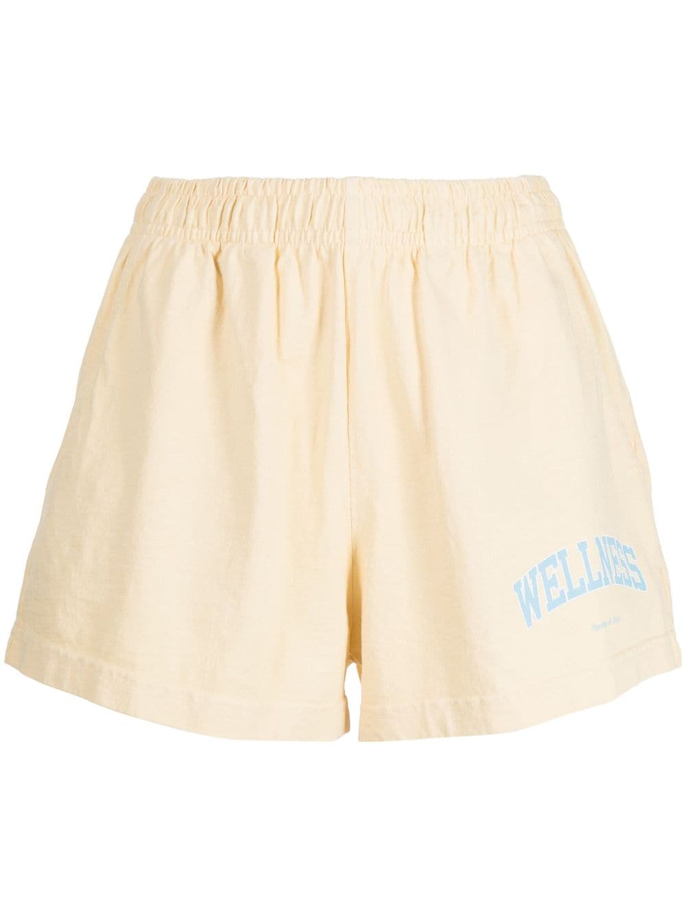 Sporty & Rich Wellness-print cotton shorts - Yellow von Sporty & Rich