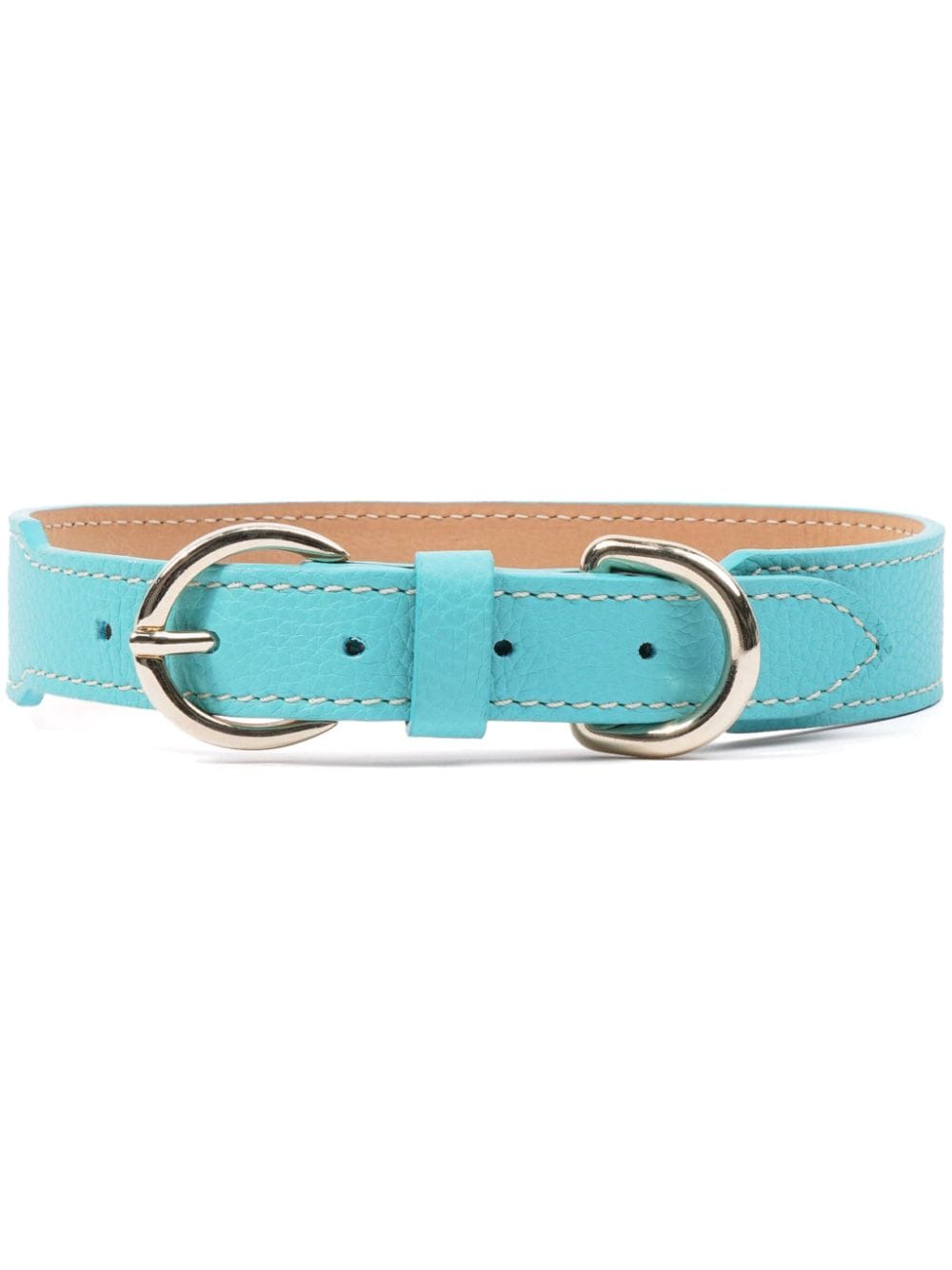 Sporty & Rich double-buckled leather dog collar - Blue von Sporty & Rich