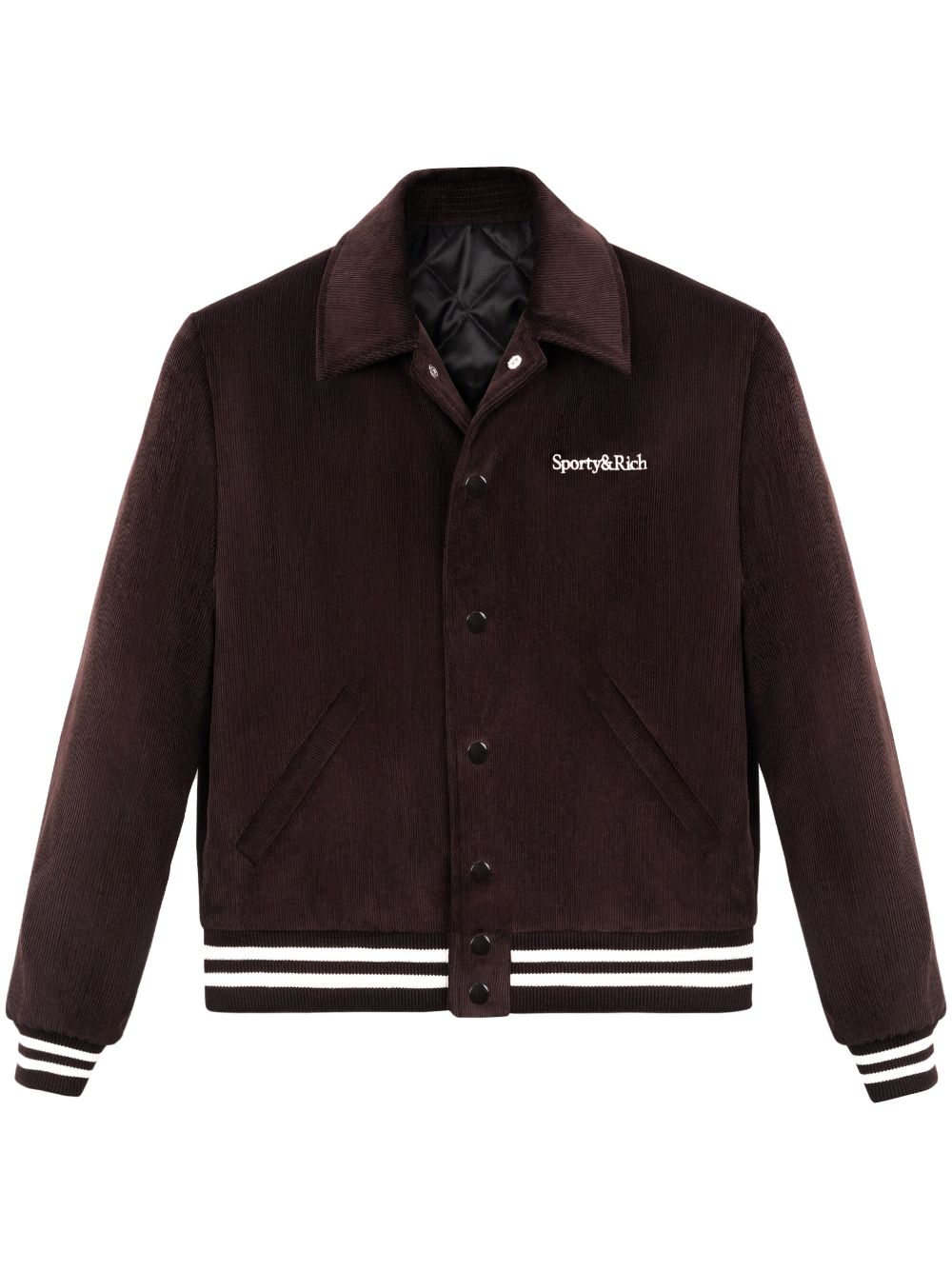 Sporty & Rich embroidered-logo bomber jacket - Brown von Sporty & Rich