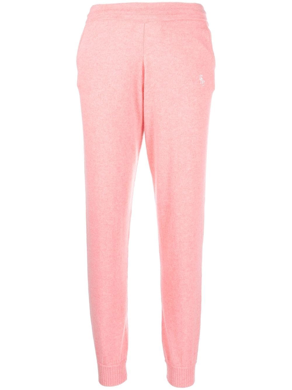 Sporty & Rich embroidered-logo cashmere track-pants - Pink von Sporty & Rich