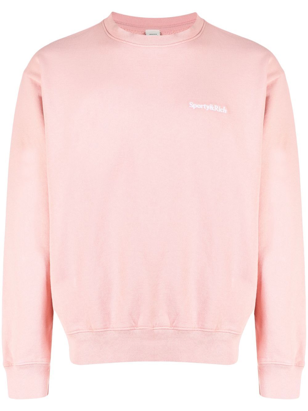Sporty & Rich embroidered-logo crew-neck sweatshirt - Pink von Sporty & Rich