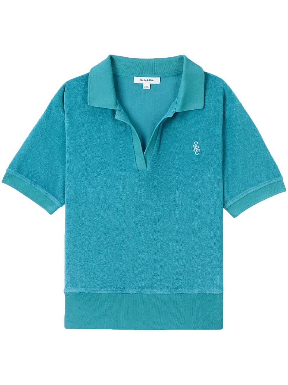 Sporty & Rich embroidered-logo terry polo shirt - Blue von Sporty & Rich