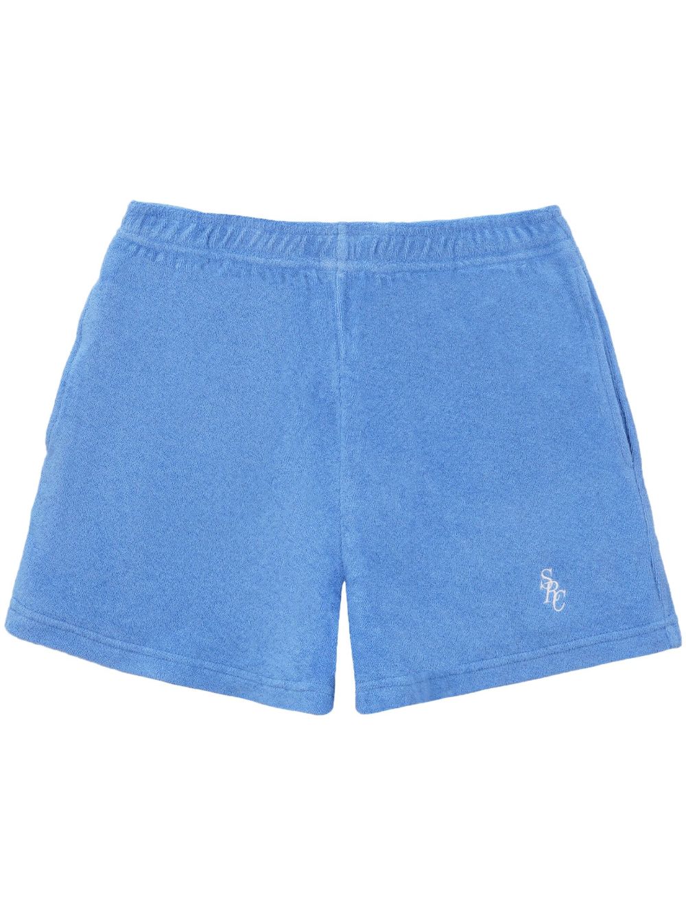 Sporty & Rich embroidered-logo terry shorts - Blue von Sporty & Rich