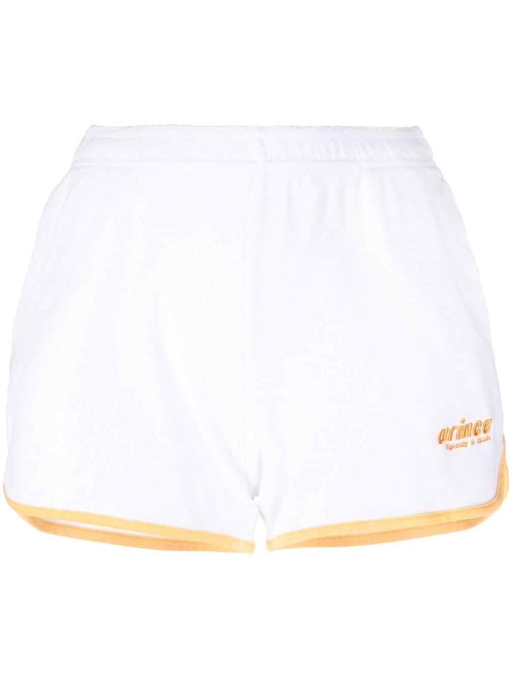 Sporty & Rich logo-embroidered cotton shorts - White von Sporty & Rich