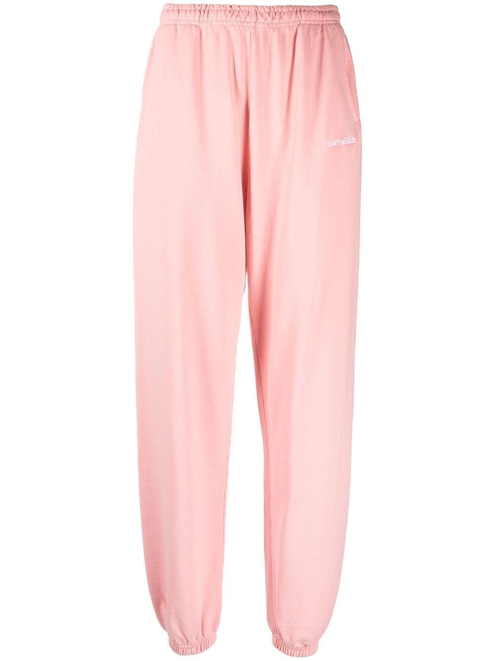Sporty & Rich logo-embroidered cotton track pants - Pink von Sporty & Rich