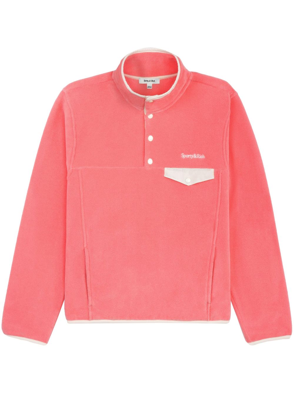 Sporty & Rich logo-embroidered polar sweatshirt - Pink von Sporty & Rich