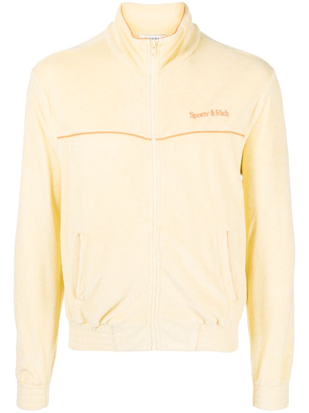 Sporty & Rich logo-embroidered zip-up sweatshirt - Yellow von Sporty & Rich