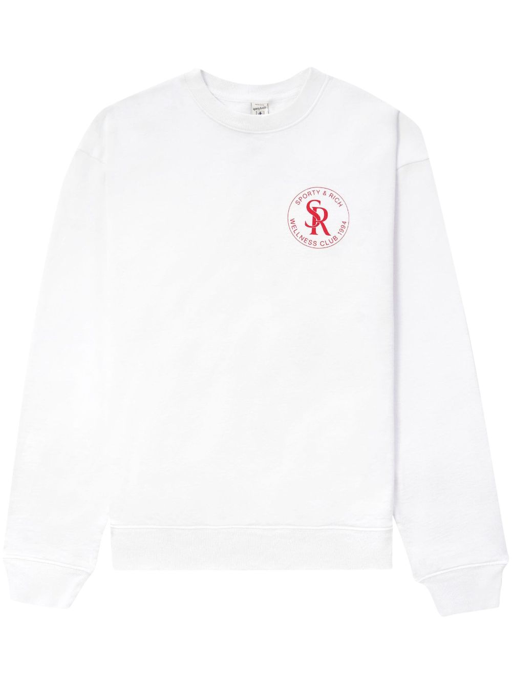 Sporty & Rich logo-patch cotton sweatshirt - White von Sporty & Rich