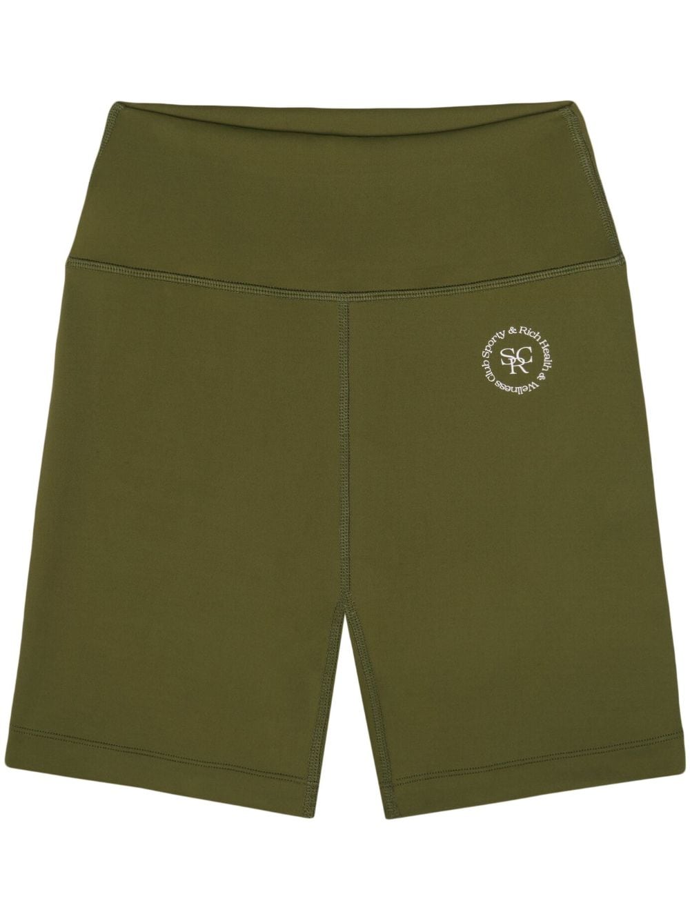 Sporty & Rich logo-print biker shorts - Green von Sporty & Rich