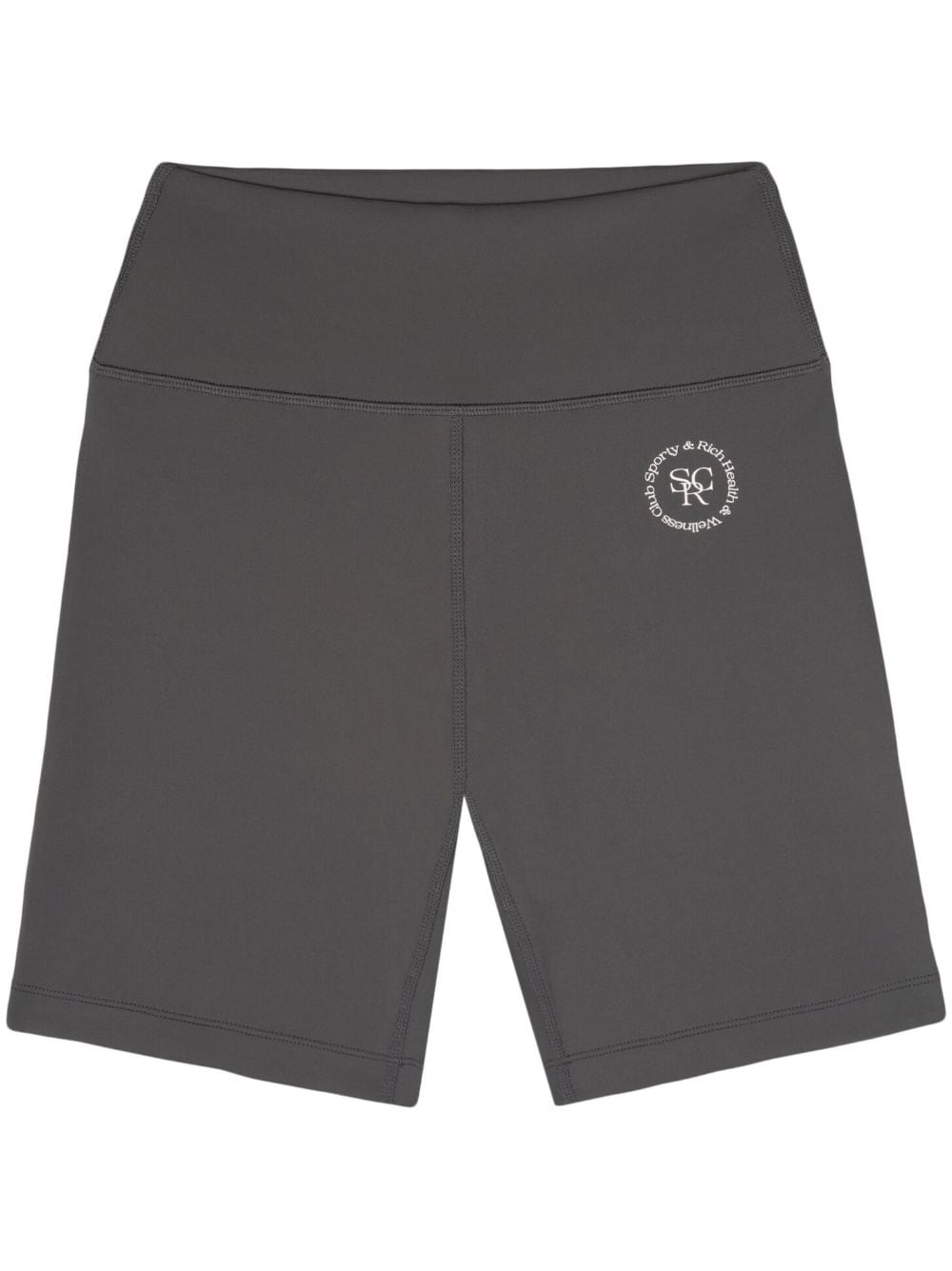 Sporty & Rich logo-print biker shorts - Grey von Sporty & Rich