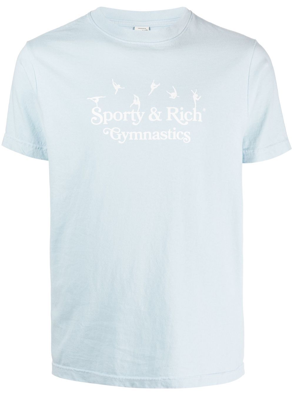 Sporty & Rich logo-print cotton T-shirt - Blue von Sporty & Rich