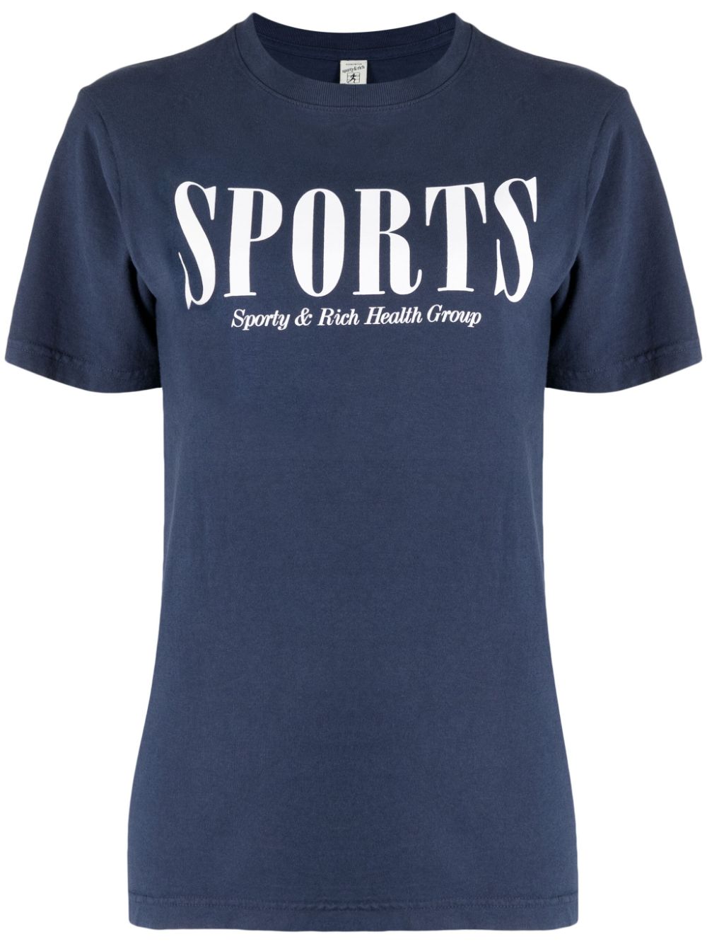 Sporty & Rich logo-print cotton T-shirt - Blue von Sporty & Rich