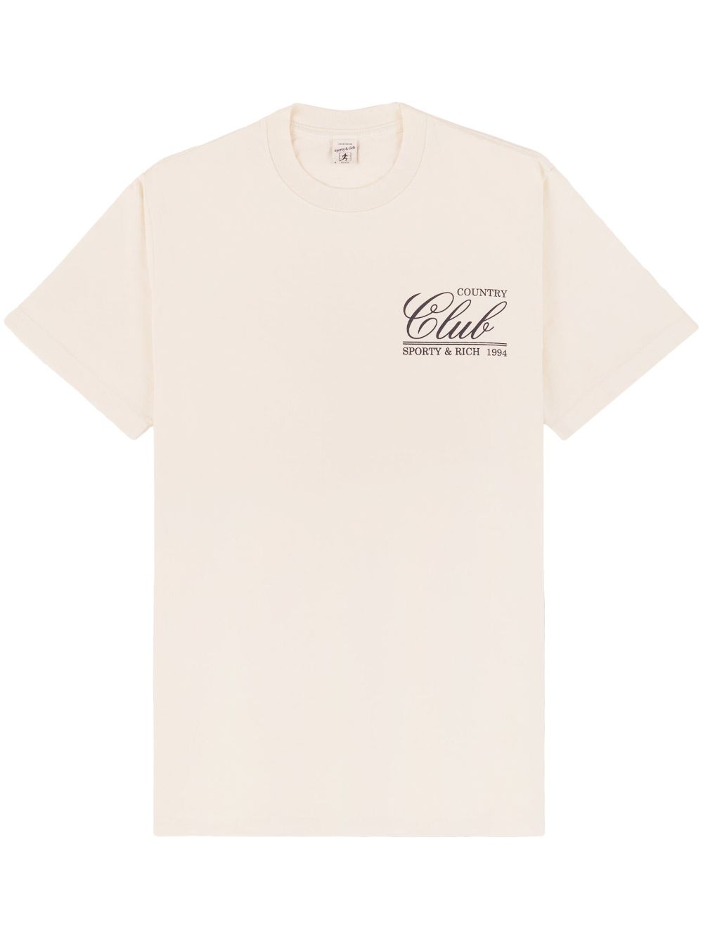 Sporty & Rich logo-print cotton T-shirt - Neutrals von Sporty & Rich