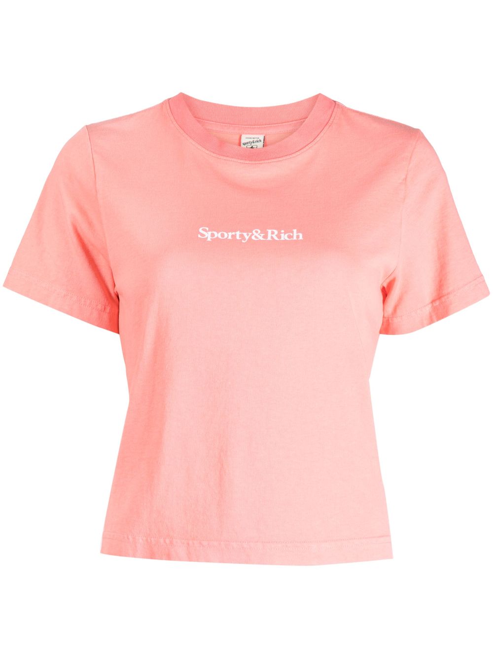 Sporty & Rich logo-print cotton T-shirt - Pink von Sporty & Rich