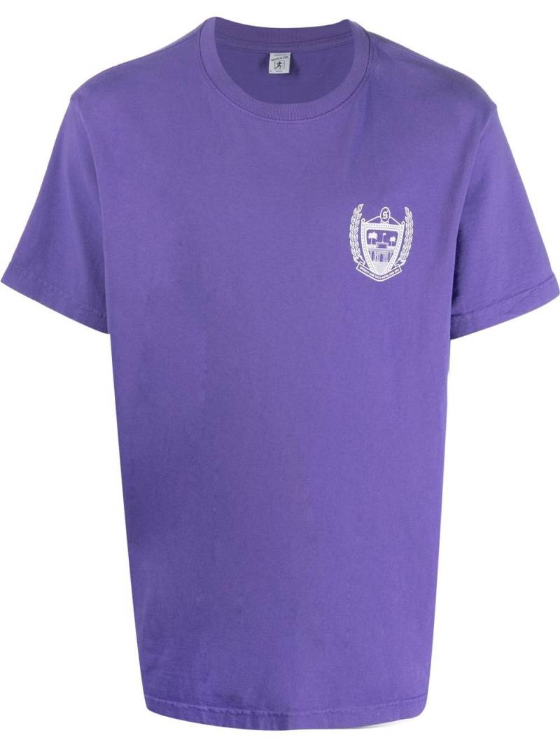 Sporty & Rich logo-print cotton T-shirt - Purple von Sporty & Rich