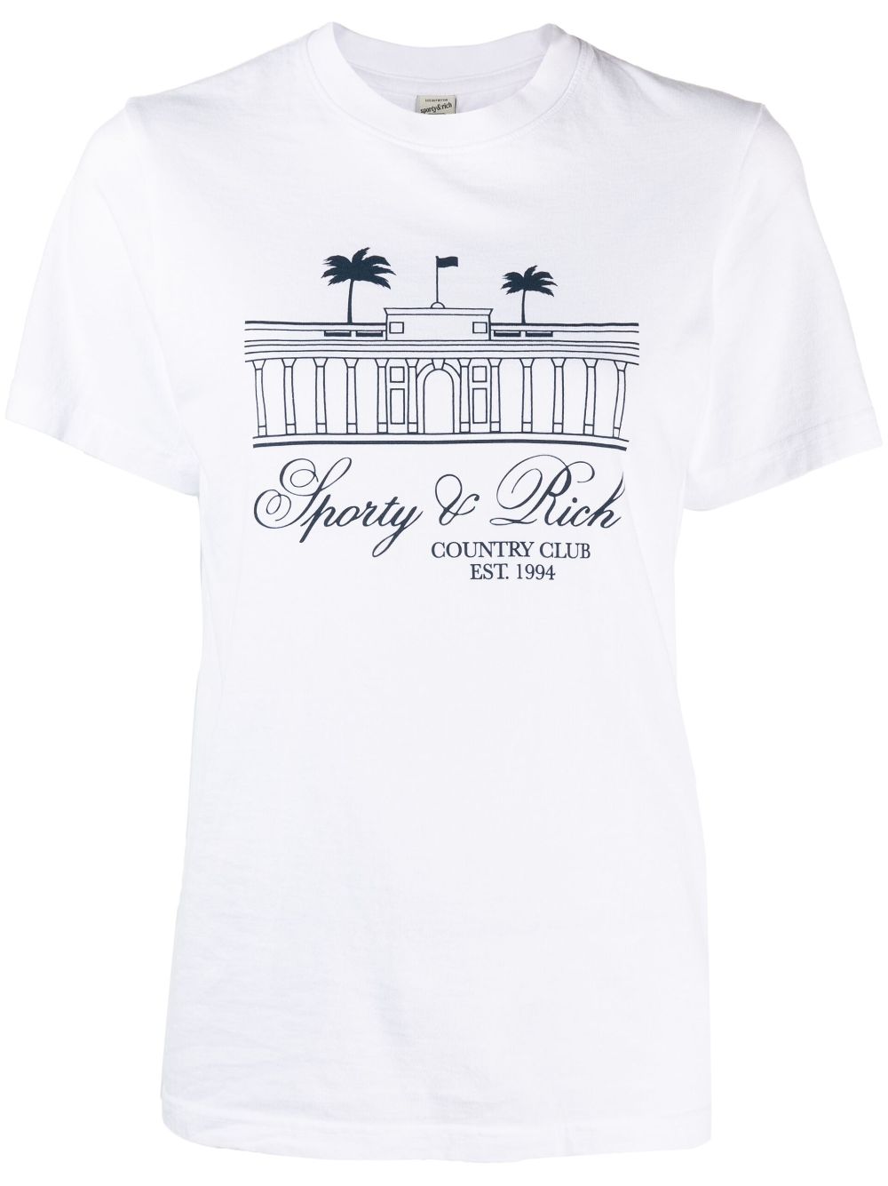 Sporty & Rich logo-print cotton T-shirt - White von Sporty & Rich