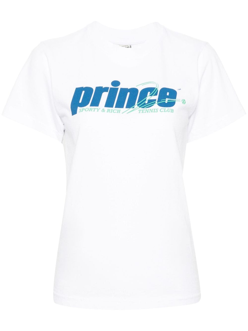 Sporty & Rich logo-print cotton T-shirt - White von Sporty & Rich