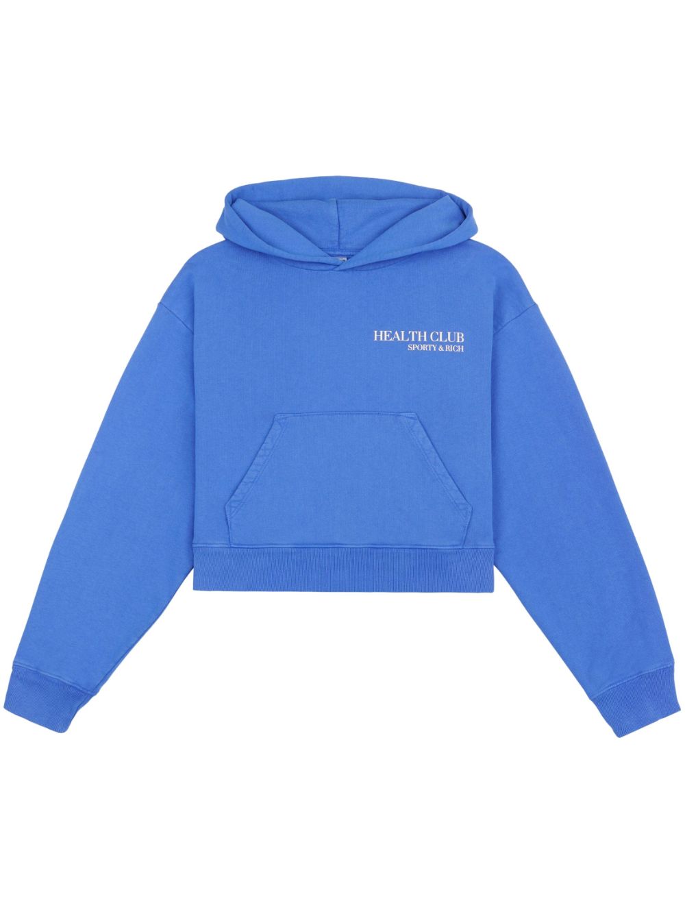 Sporty & Rich logo-print cotton hoodie - Blue von Sporty & Rich