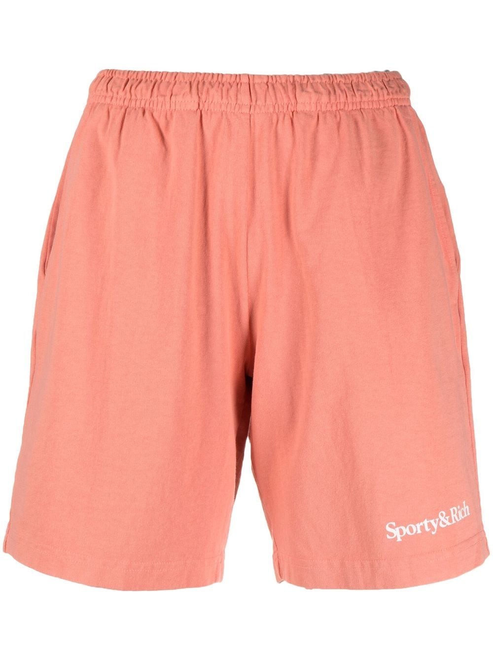 Sporty & Rich logo-print cotton shorts - Pink von Sporty & Rich