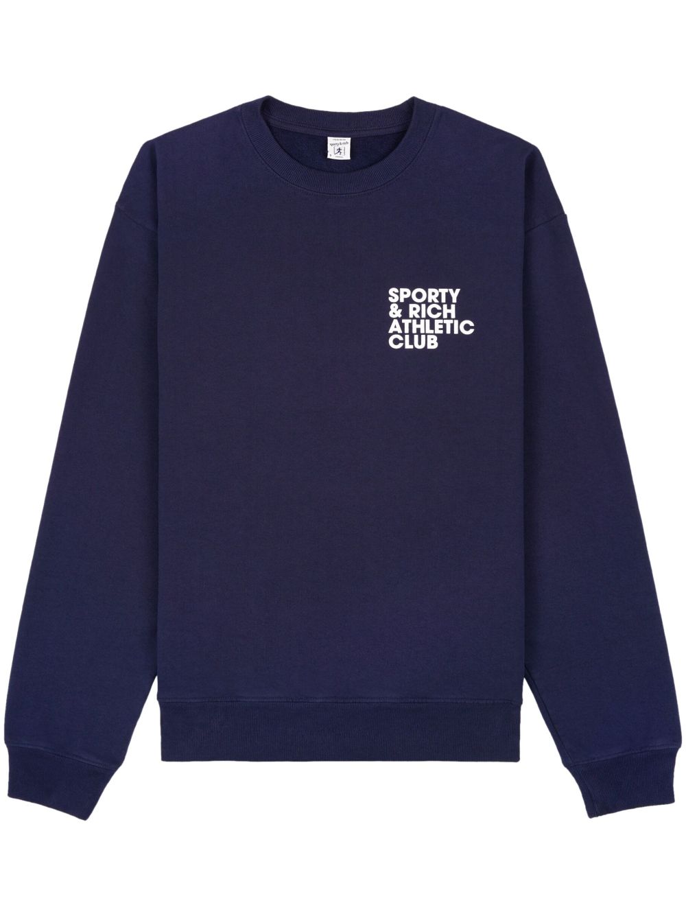Sporty & Rich logo-print cotton sweatshirt - Blue von Sporty & Rich