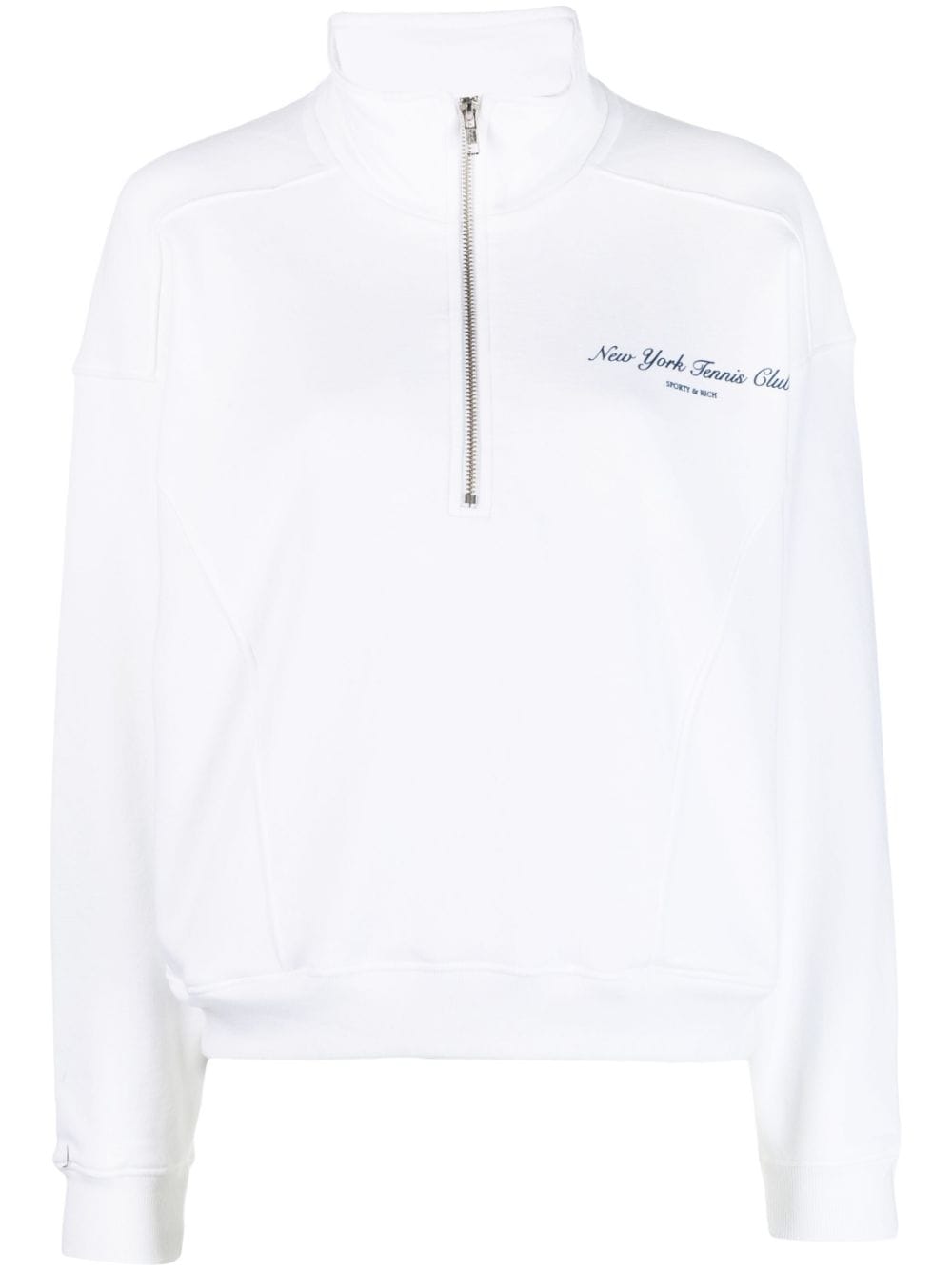 Sporty & Rich logo-print cotton sweatshirt - White von Sporty & Rich
