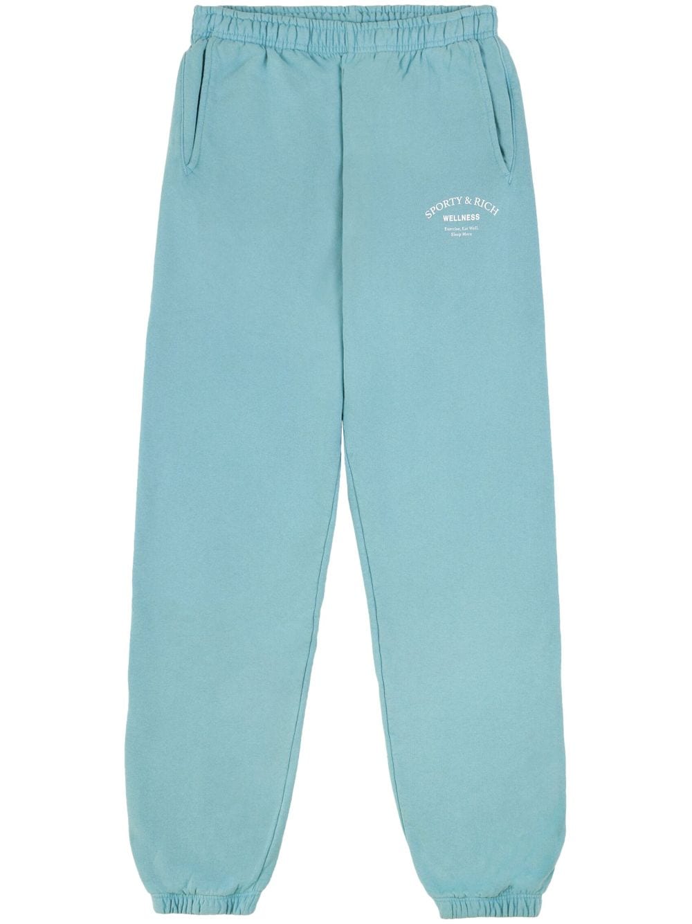 Sporty & Rich logo-print cotton track pants - Blue von Sporty & Rich