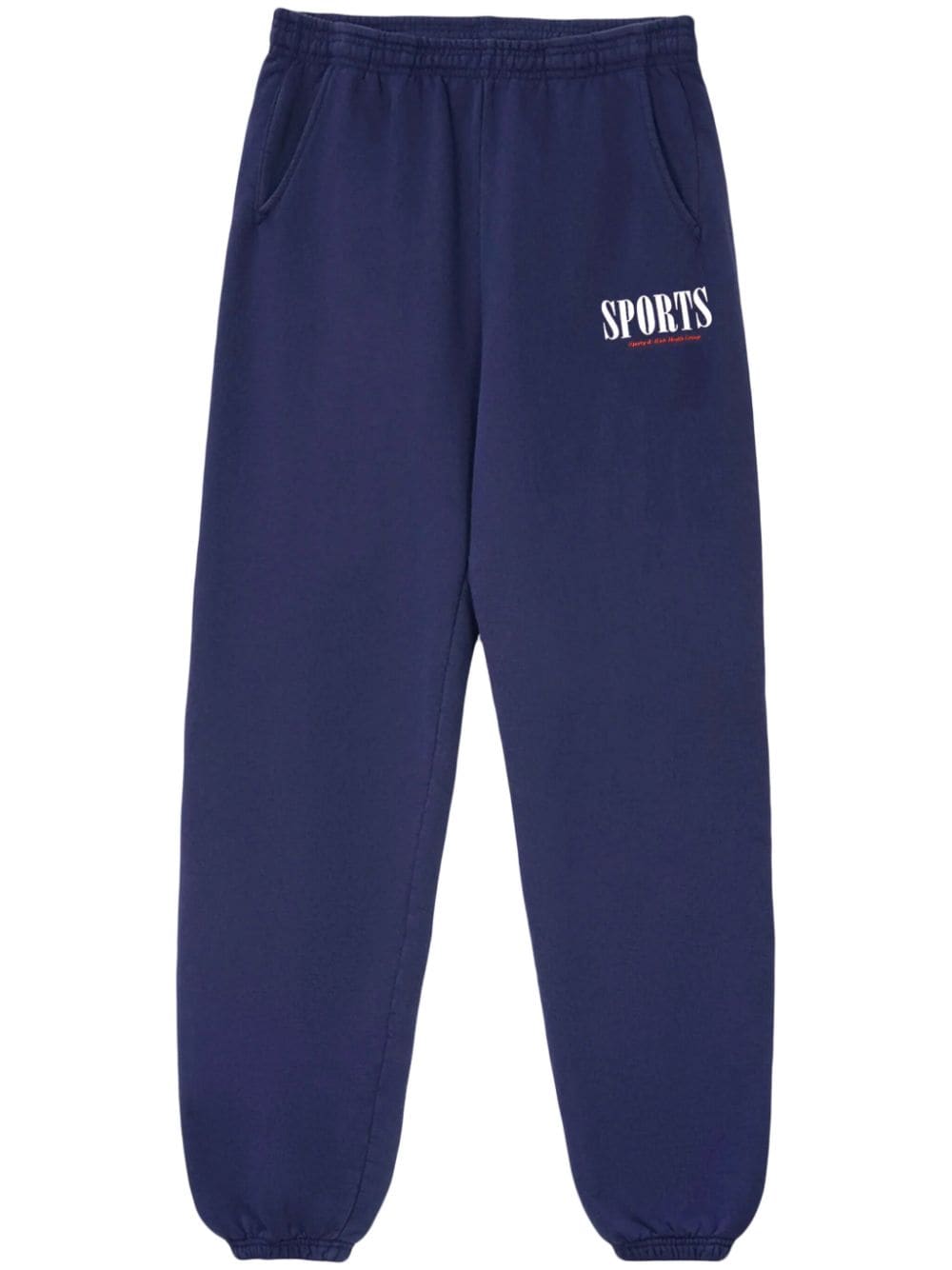 Sporty & Rich logo-print cotton track pants - Blue von Sporty & Rich