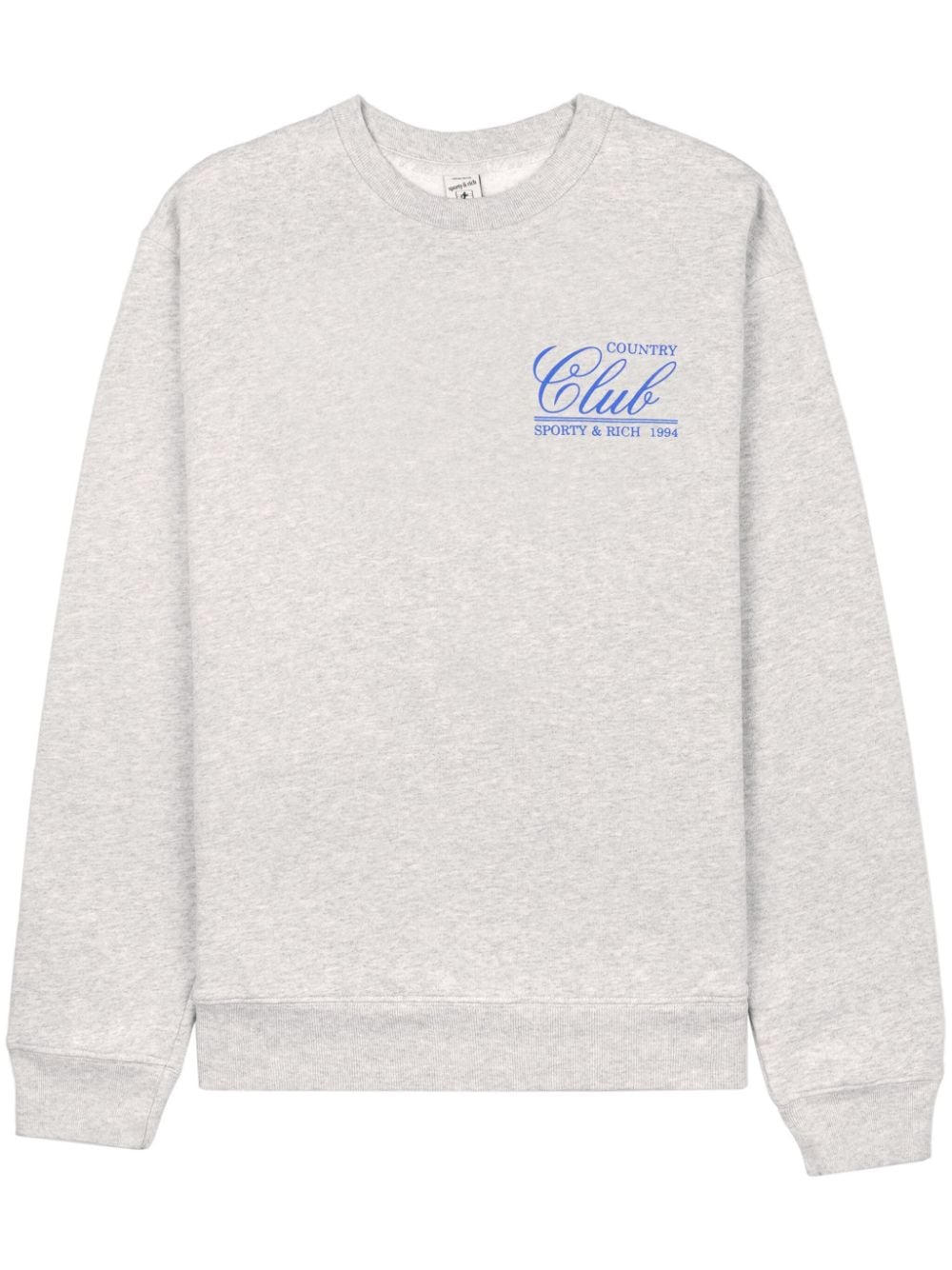 Sporty & Rich logo-print crew-neck sweatshirt - Grey von Sporty & Rich