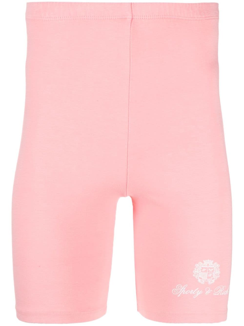 Sporty & Rich logo-print cycling shorts - Pink von Sporty & Rich