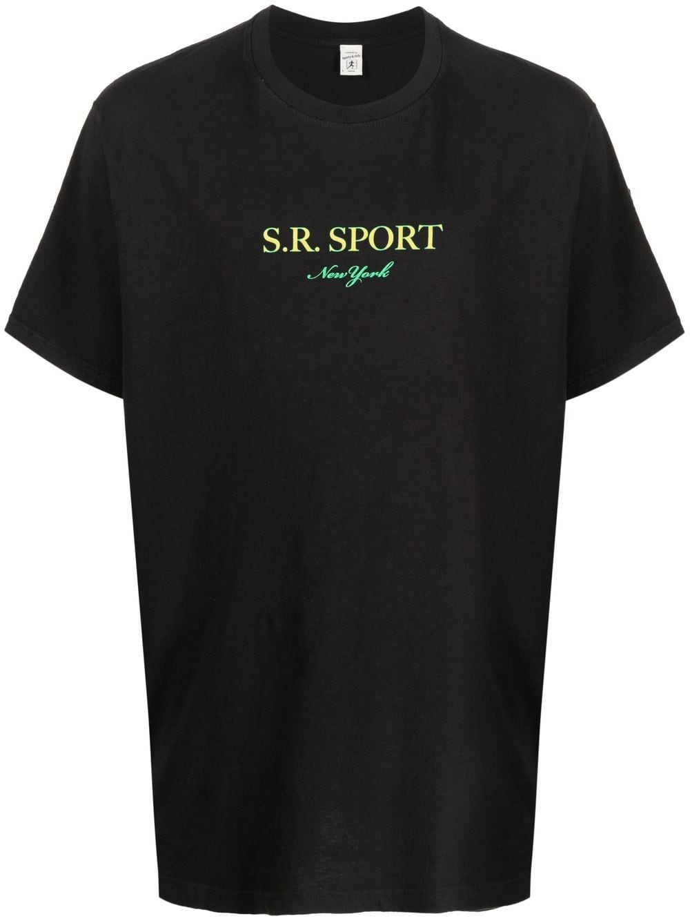 Sporty & Rich logo-print detail T-shirt - Black von Sporty & Rich