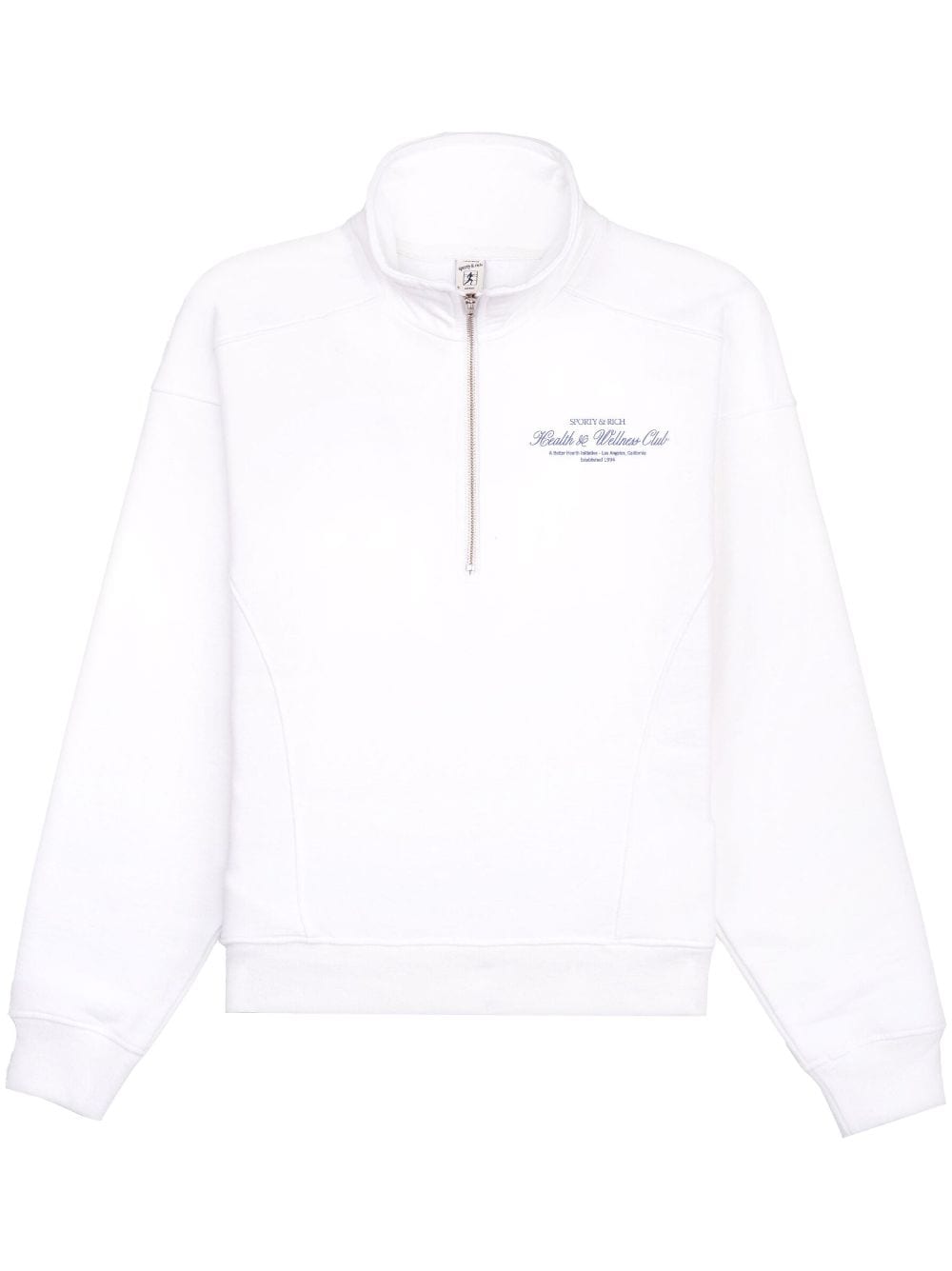 Sporty & Rich logo-print half-zip sweatshirt - White von Sporty & Rich