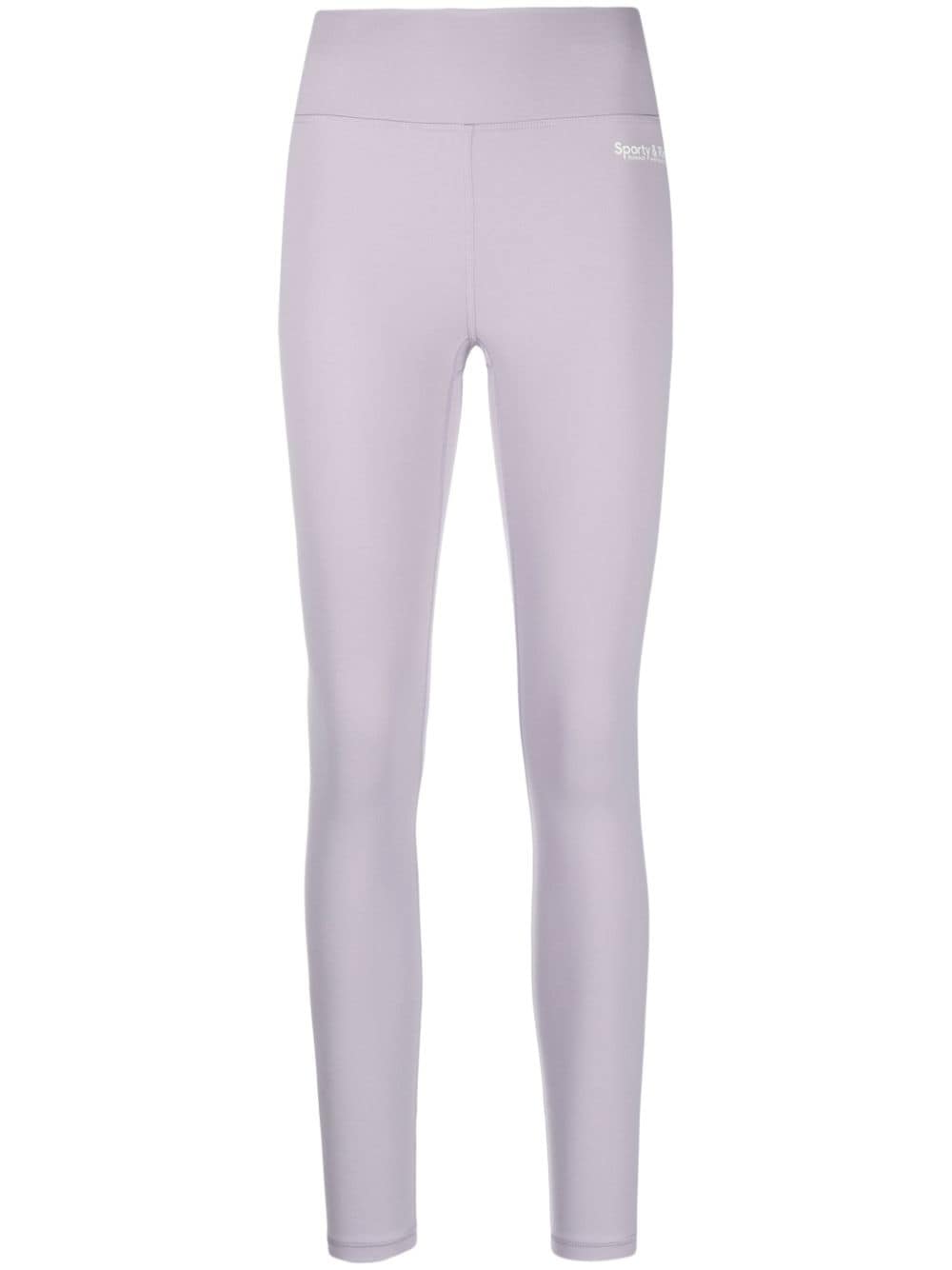 Sporty & Rich logo-print high-waisted leggings - Purple von Sporty & Rich