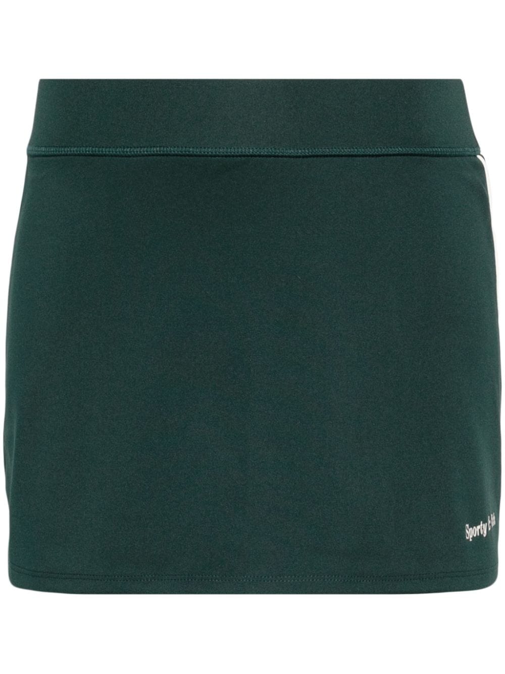 Sporty & Rich logo-print jersey mini skort - Green von Sporty & Rich