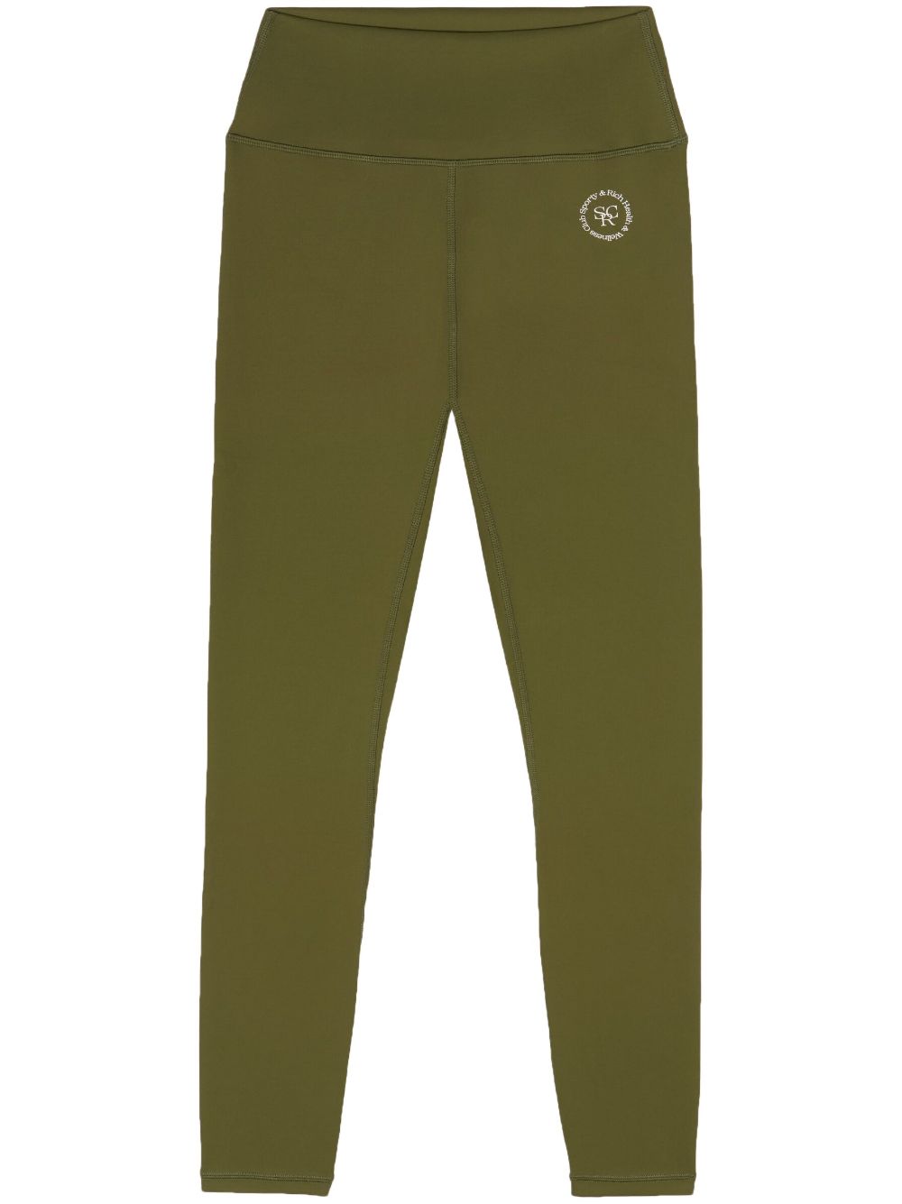 Sporty & Rich logo-print leggings - Green von Sporty & Rich