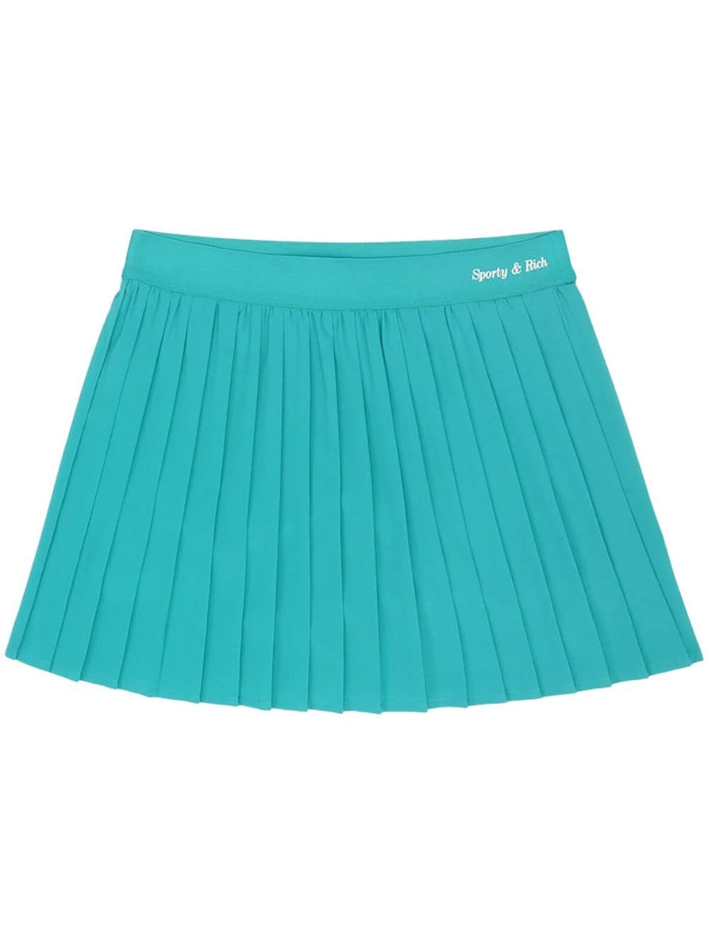 Sporty & Rich logo-print pleated tennis skirt - Blue von Sporty & Rich