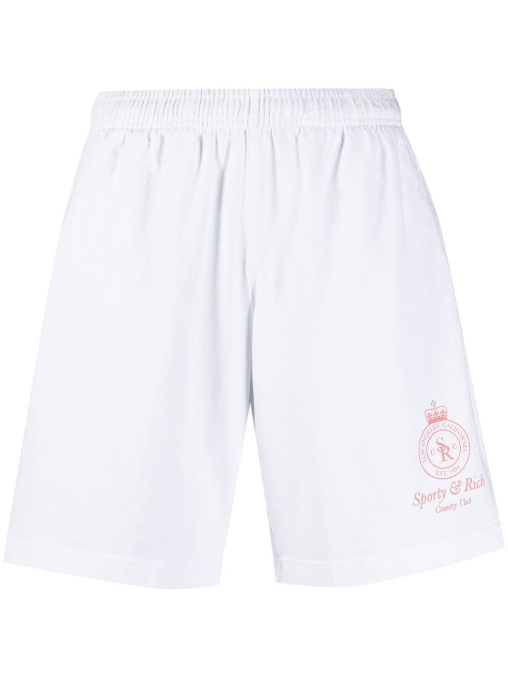 Sporty & Rich logo-print shorts - White von Sporty & Rich