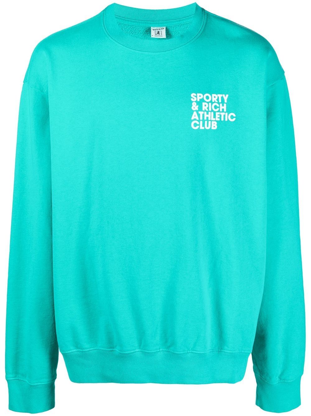 Sporty & Rich logo-print sweatshirt - Blue von Sporty & Rich