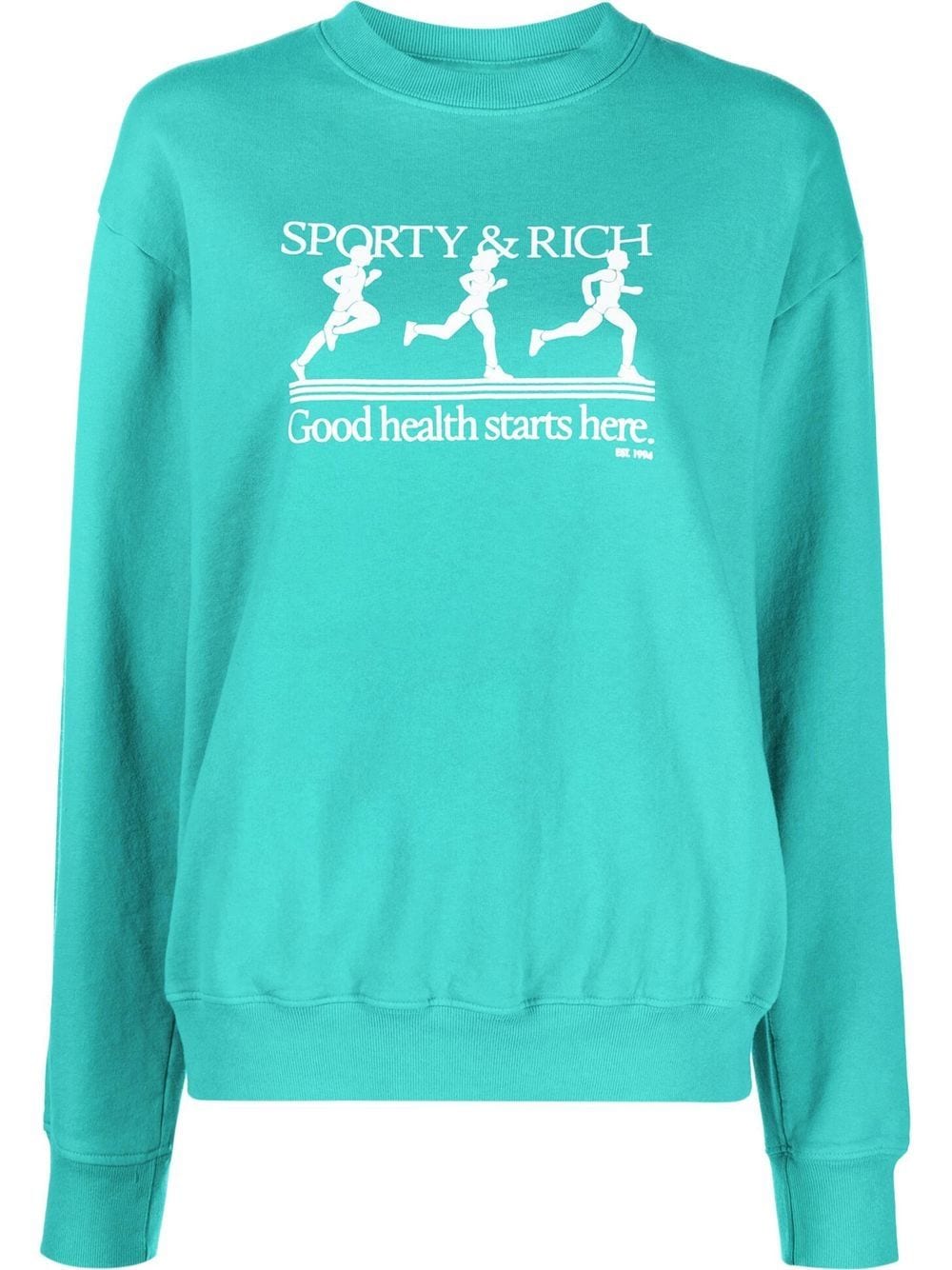Sporty & Rich logo-print sweatshirt - Blue von Sporty & Rich