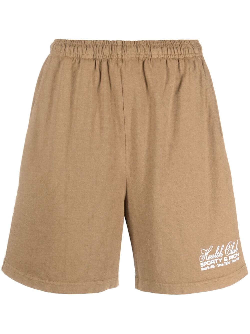 Sporty & Rich logo-print track shorts - Brown von Sporty & Rich