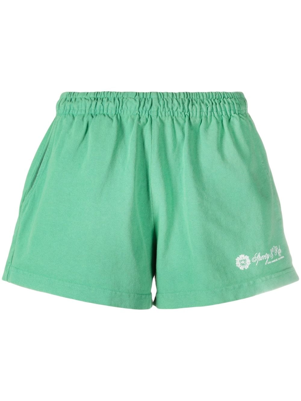 Sporty & Rich logo-print track shorts - Green von Sporty & Rich