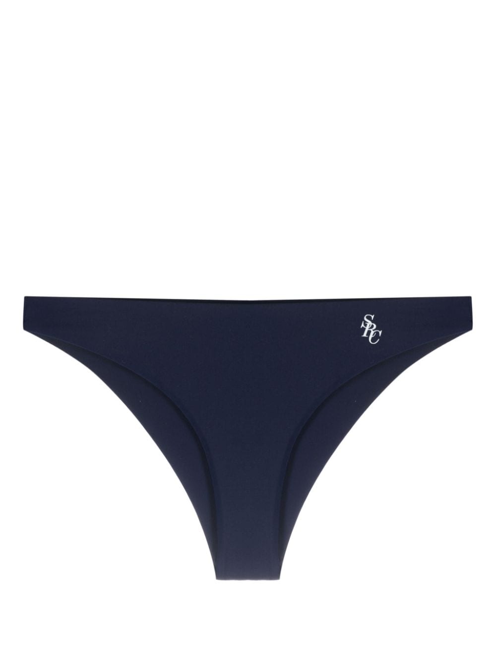 Sporty & Rich logo-print triangle bikini top - Blue von Sporty & Rich