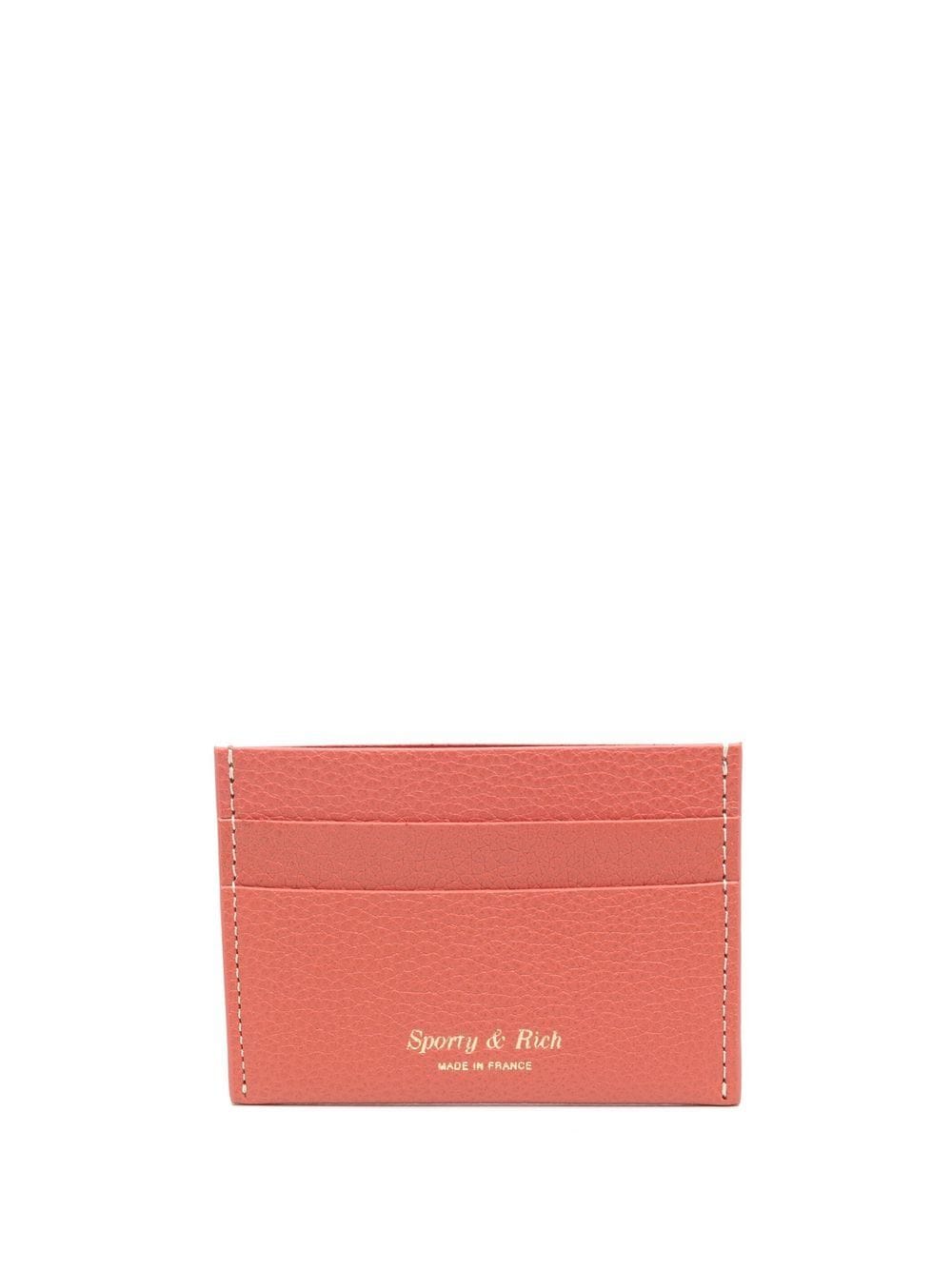 Sporty & Rich logo-stamp leather wallet - Red von Sporty & Rich