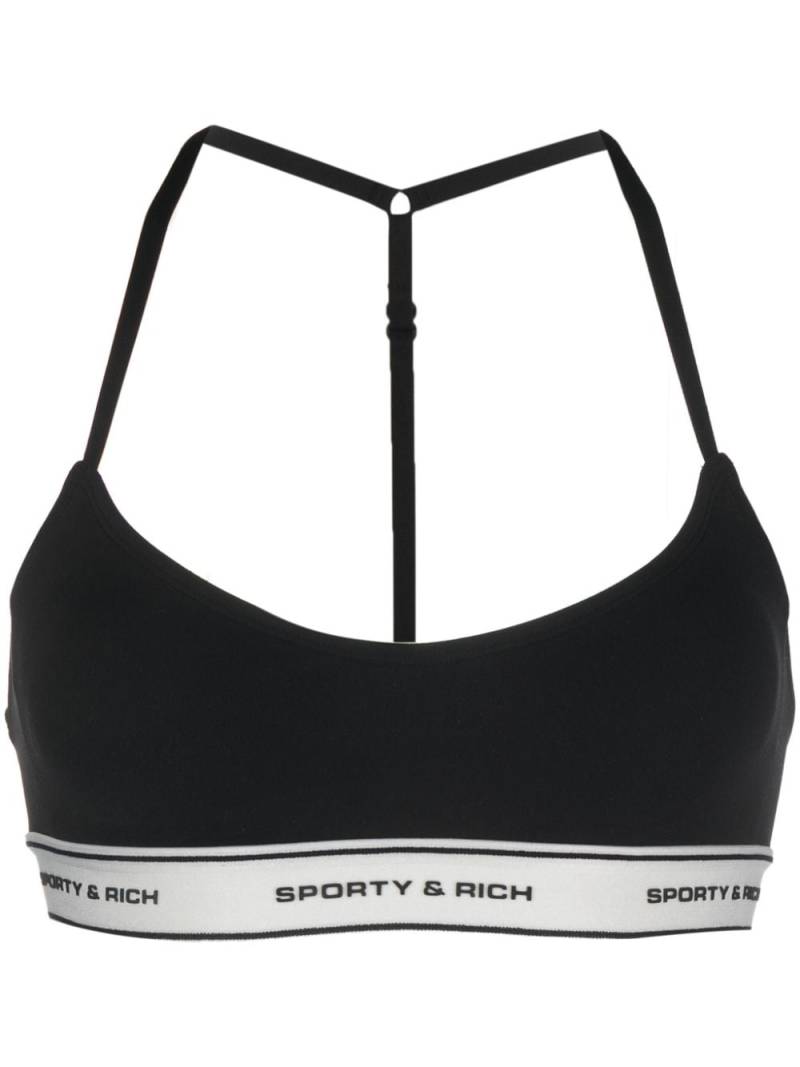 Sporty & Rich logo-underband sports bra - Black von Sporty & Rich