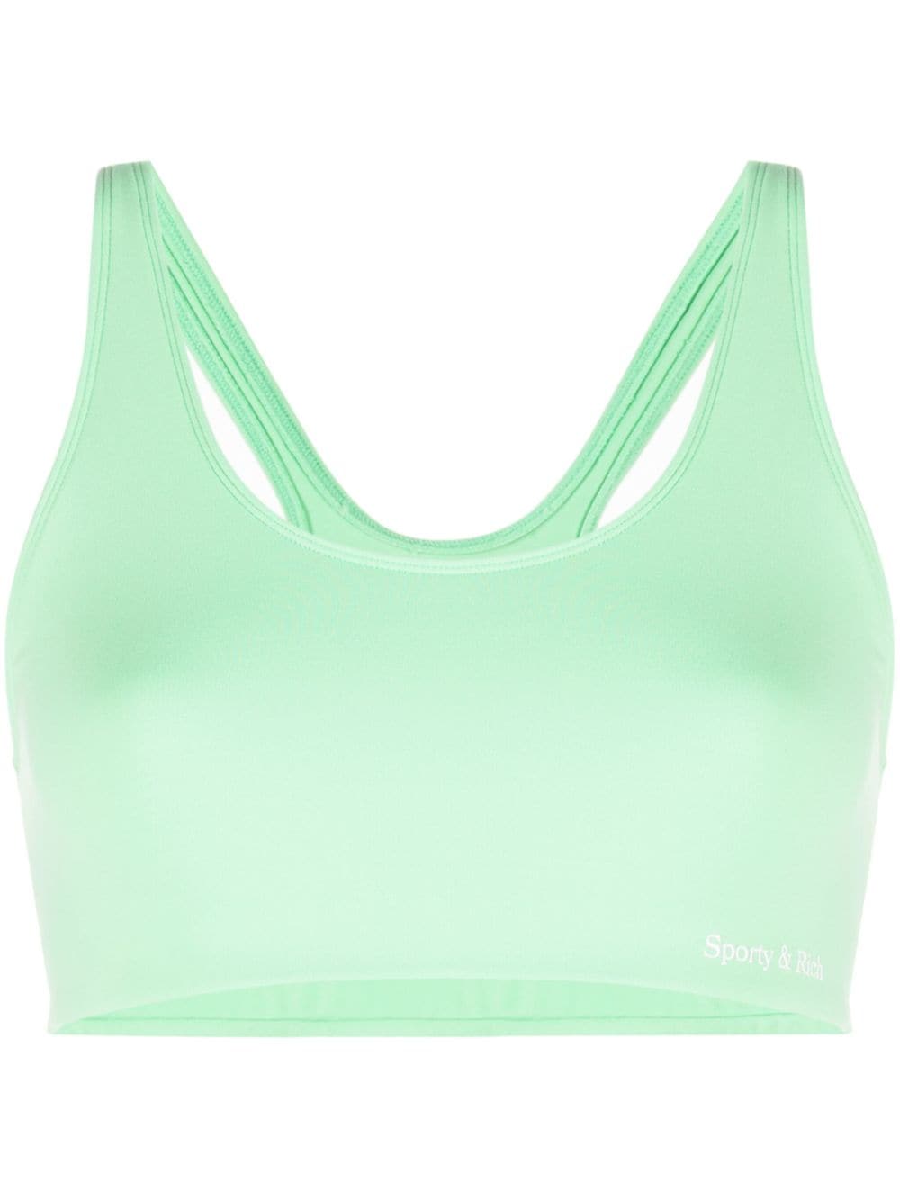 Sporty & Rich scoop-neck sports bra - Green von Sporty & Rich