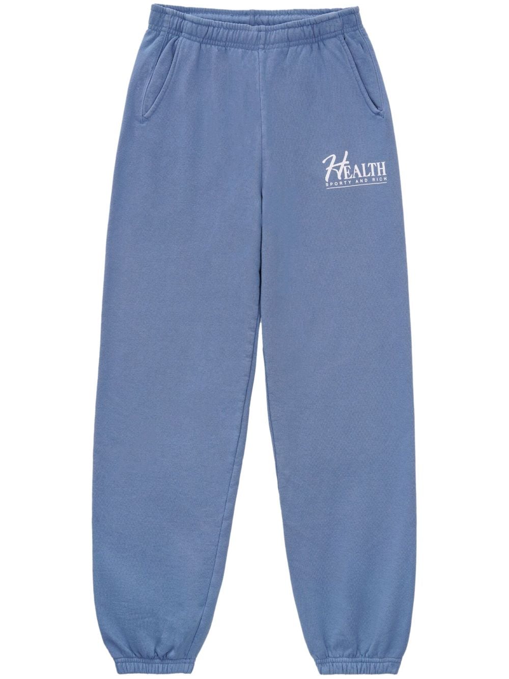 Sporty & Rich slogan-print cotton track pants - Blue von Sporty & Rich